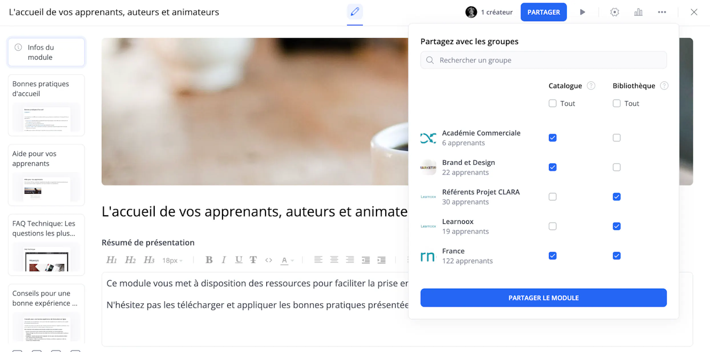 Partage de formation 360Learning