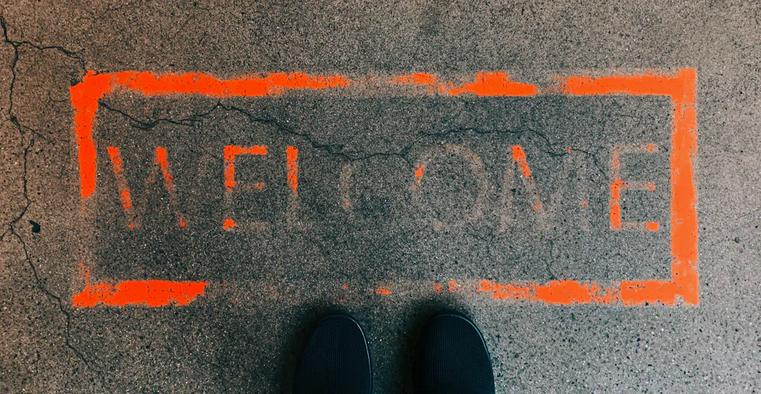 Welcome sign indicating why great onboarding is important