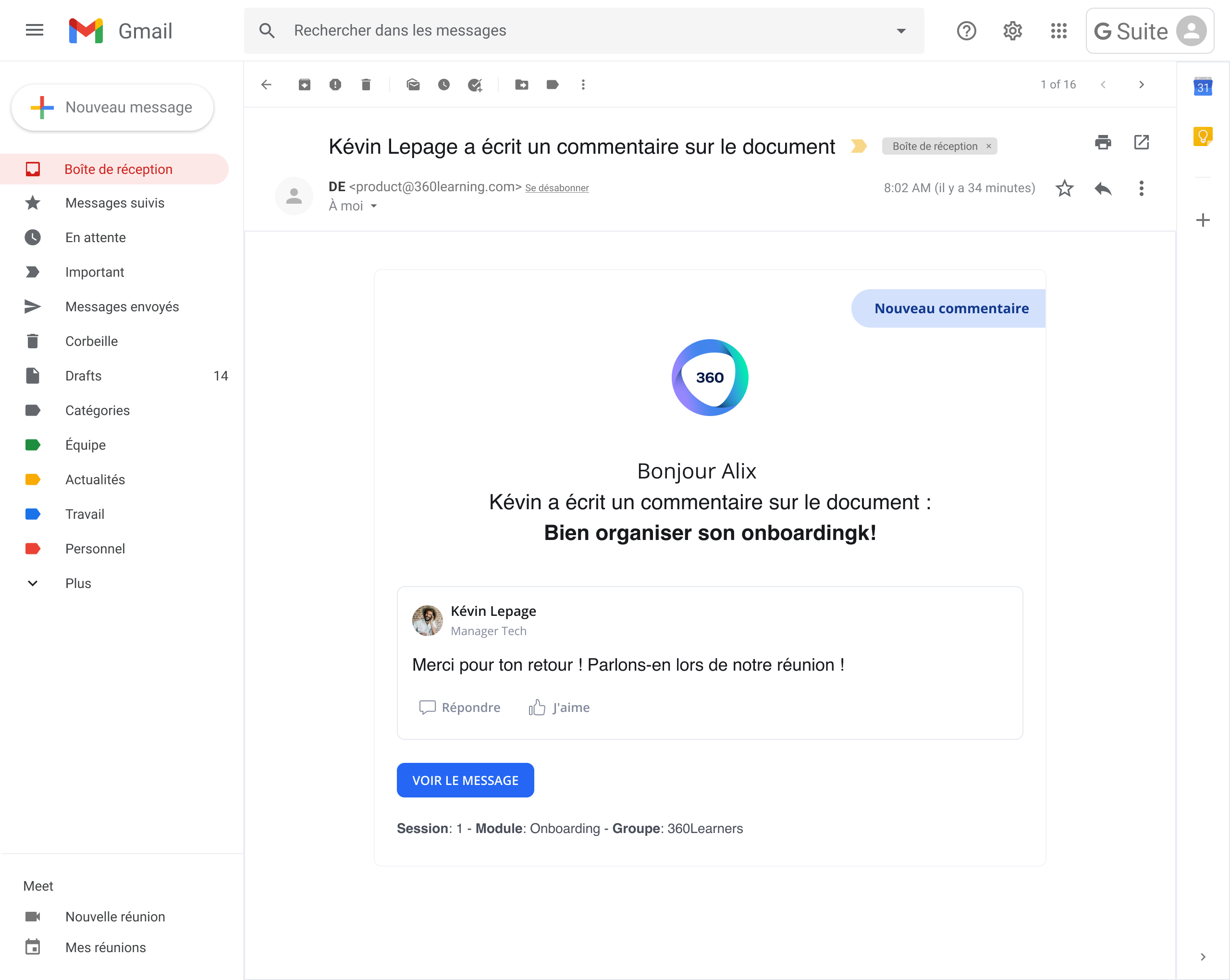 Redesign des notifications | 360Learning
