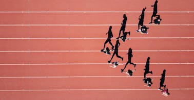 track runners represent training and development