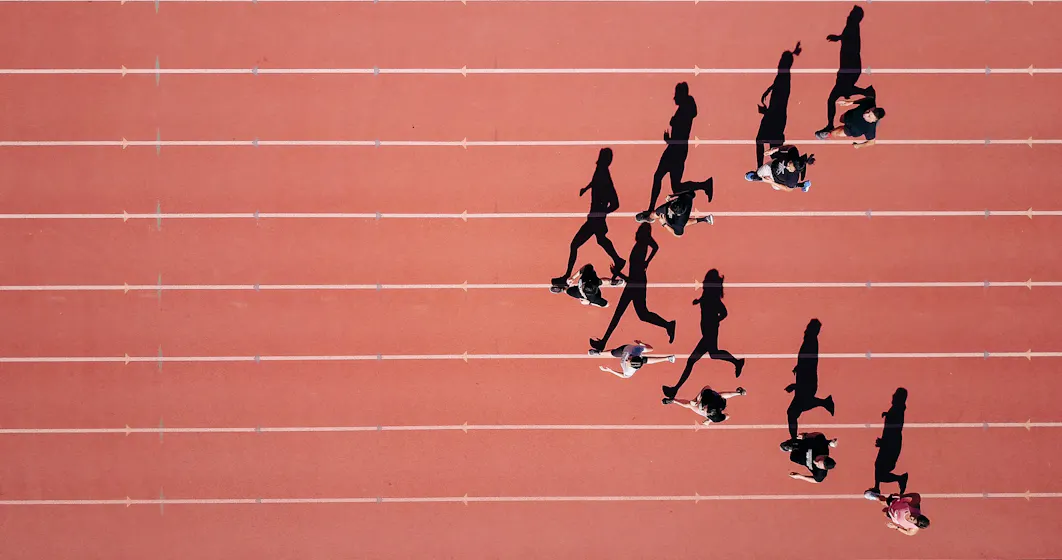track runners represent training and development