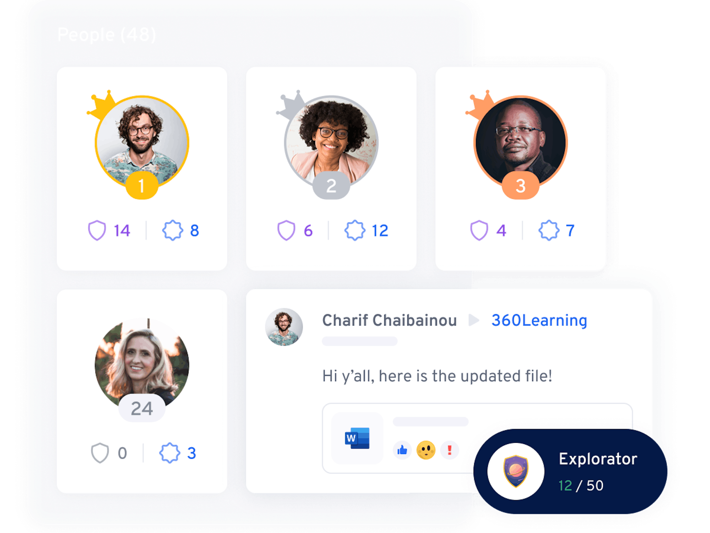 Leaderboard and gamification illustration | 360Learning