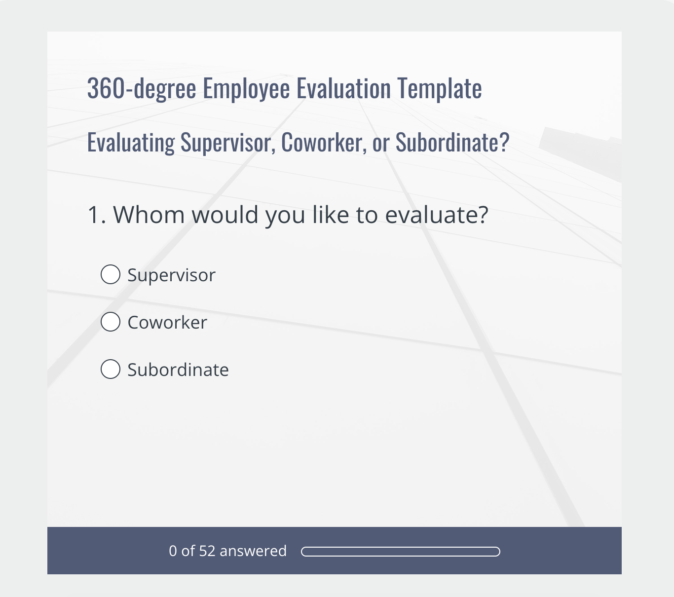 Employee coaching template SurveyMonkey
