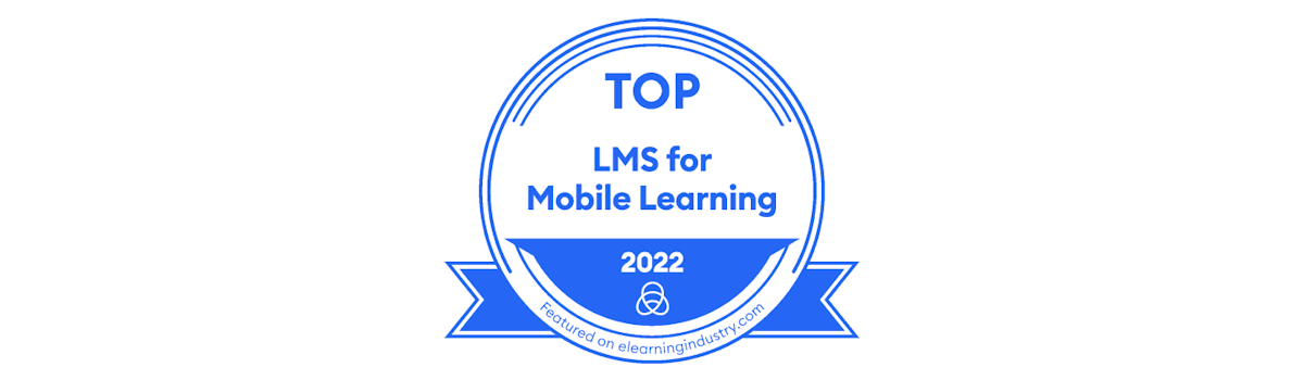 Top LMS for Mobile Learning badge from elaearningindustry.com