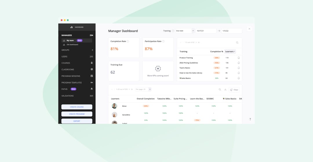 Product Update Manager Dashboard