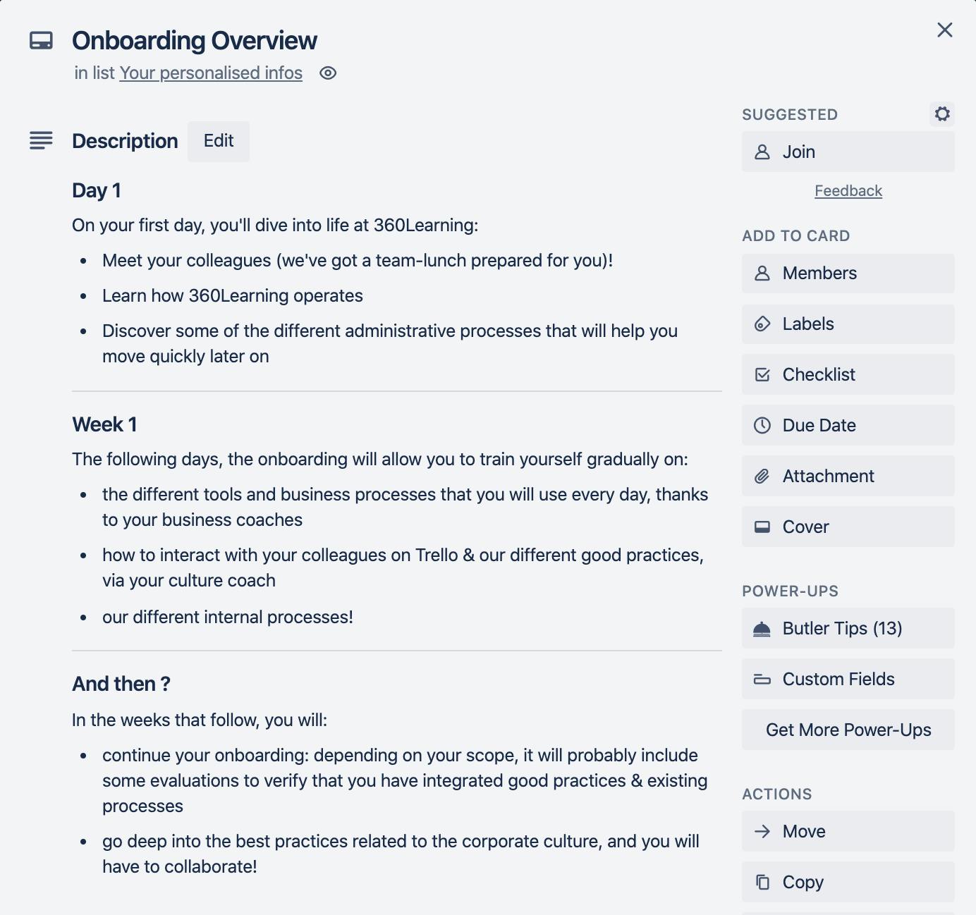 Onboarding overview Day 1 to Week 1