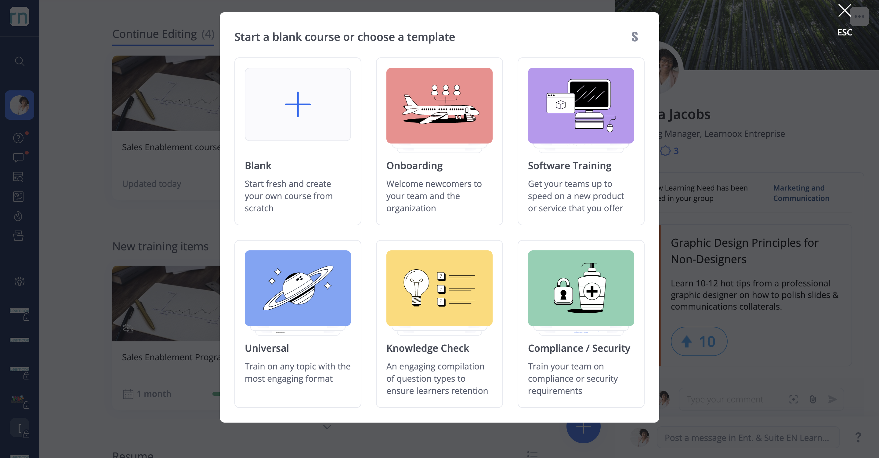 Course templates