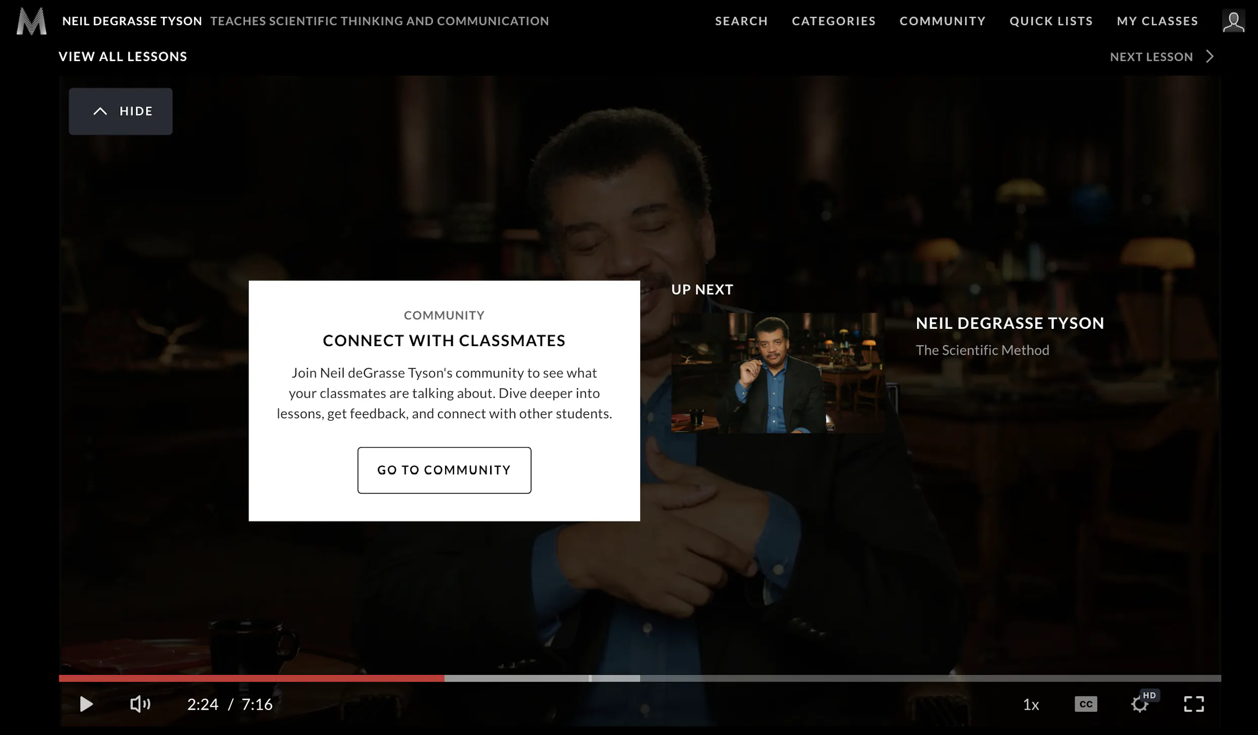Collaborative learning example from masterclass
