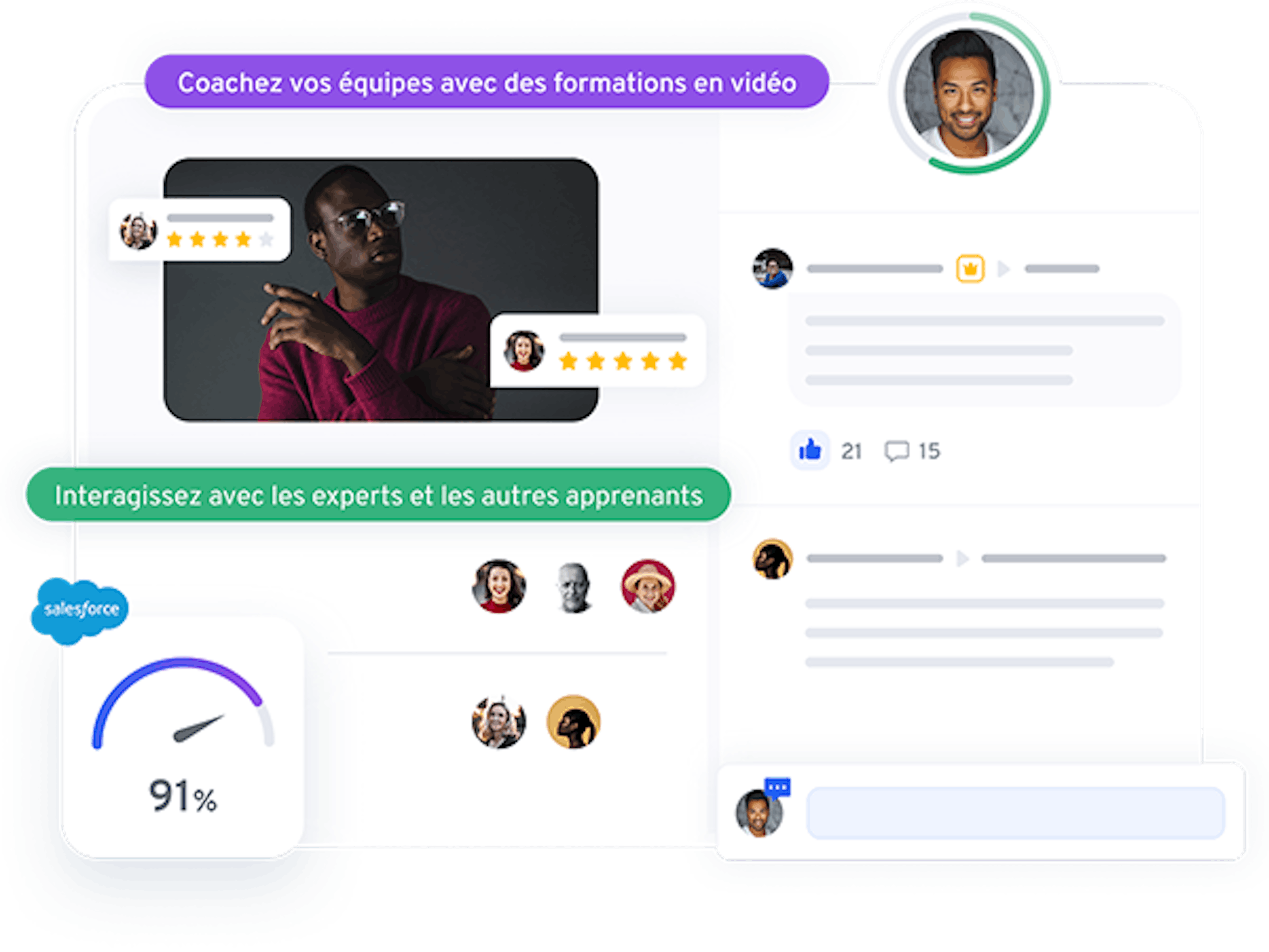 Illustration produit produit pour la formation en entreprise | 360Learning