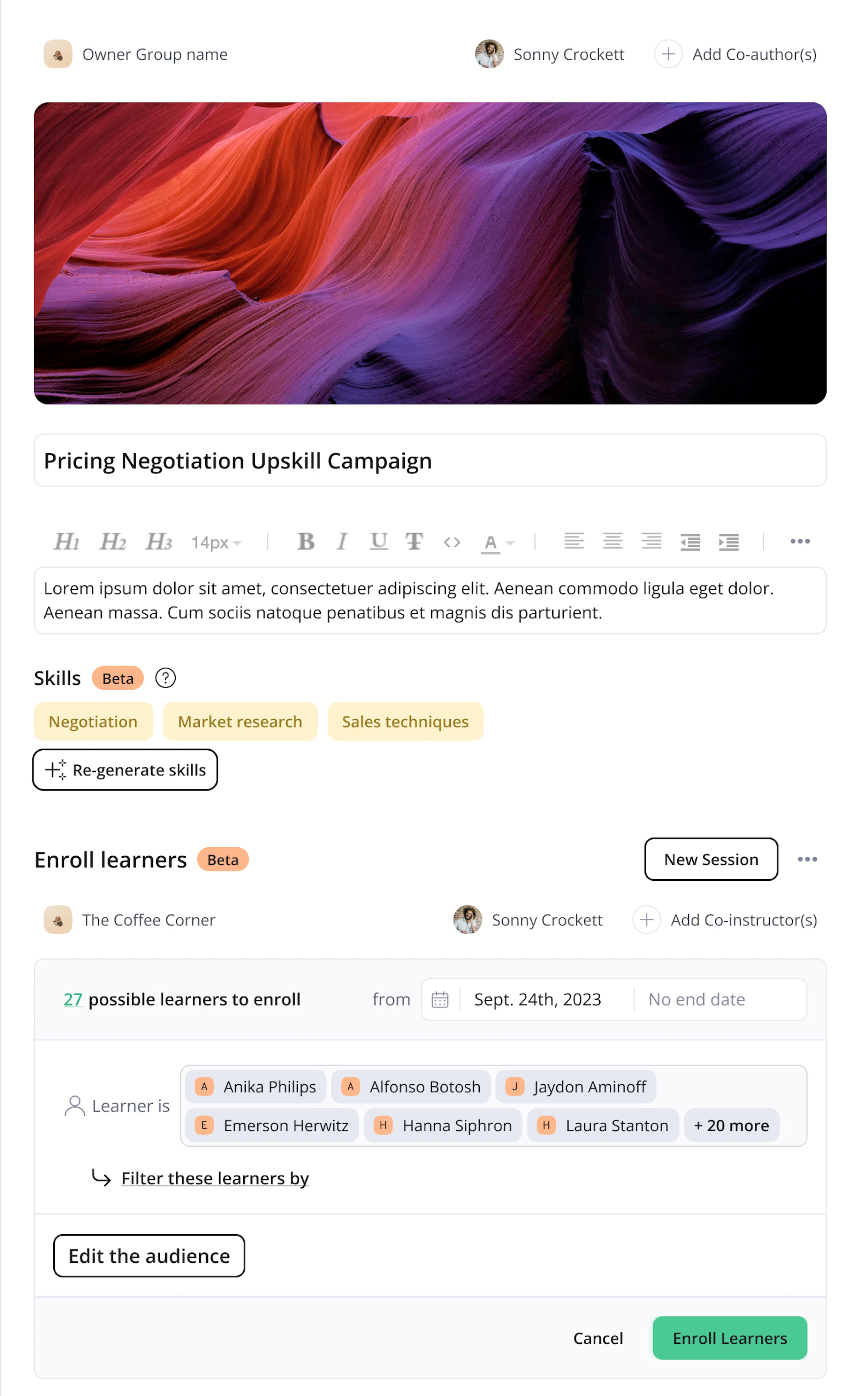how to create upskilling campaign