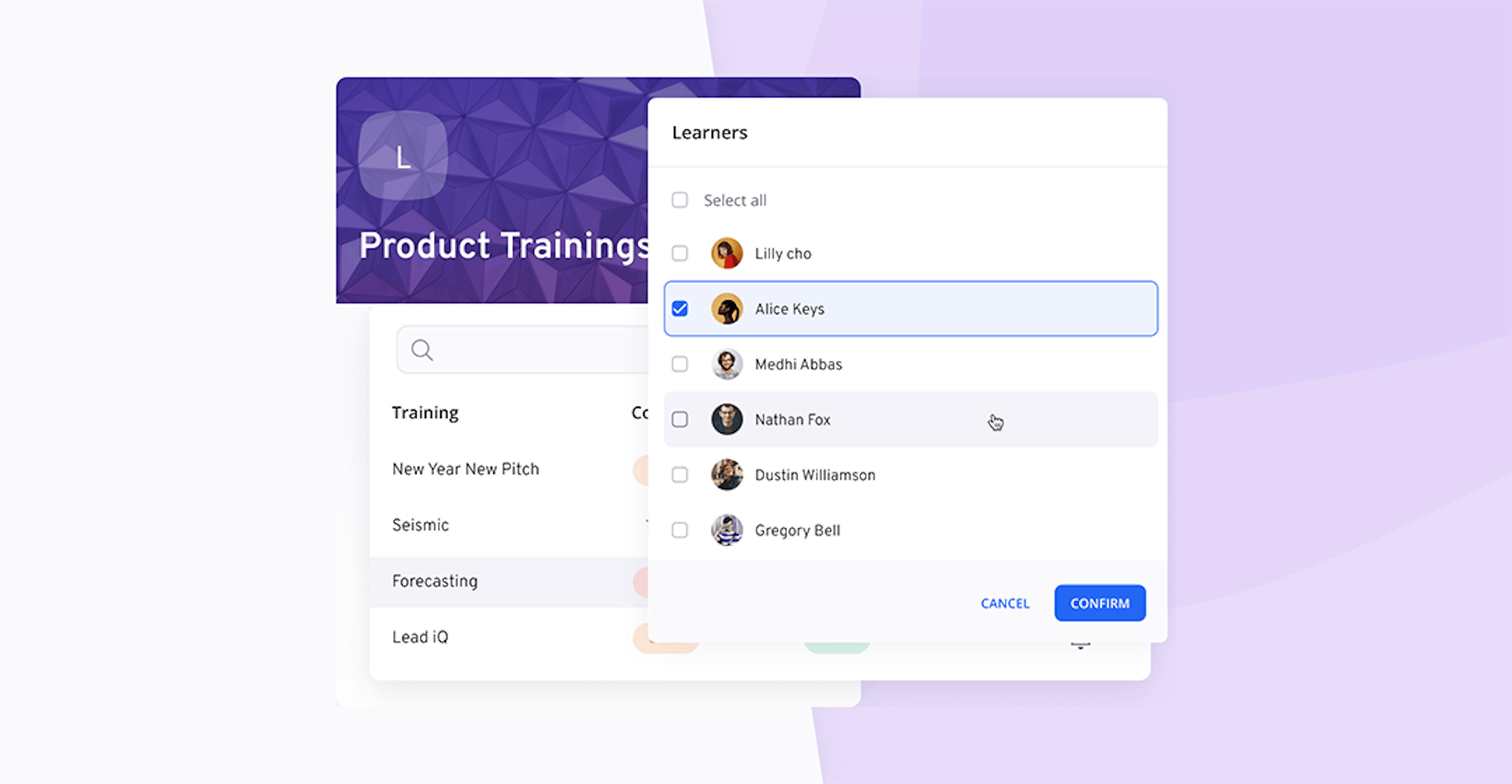 Product trainings - learners