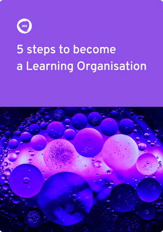 5 steps to become Learning Organisation ebook cover | 360Learning