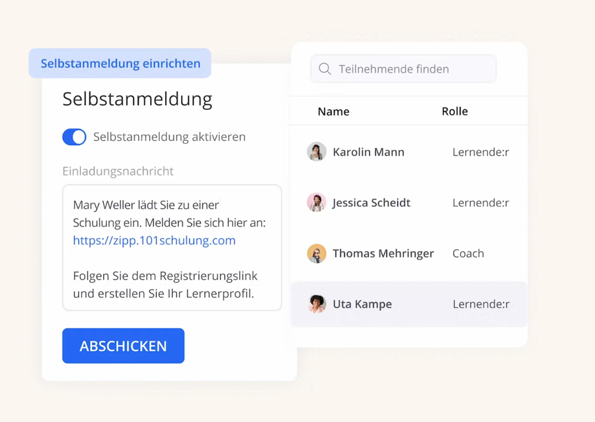 Kundentraining Selbstanmeldung | 360Learning