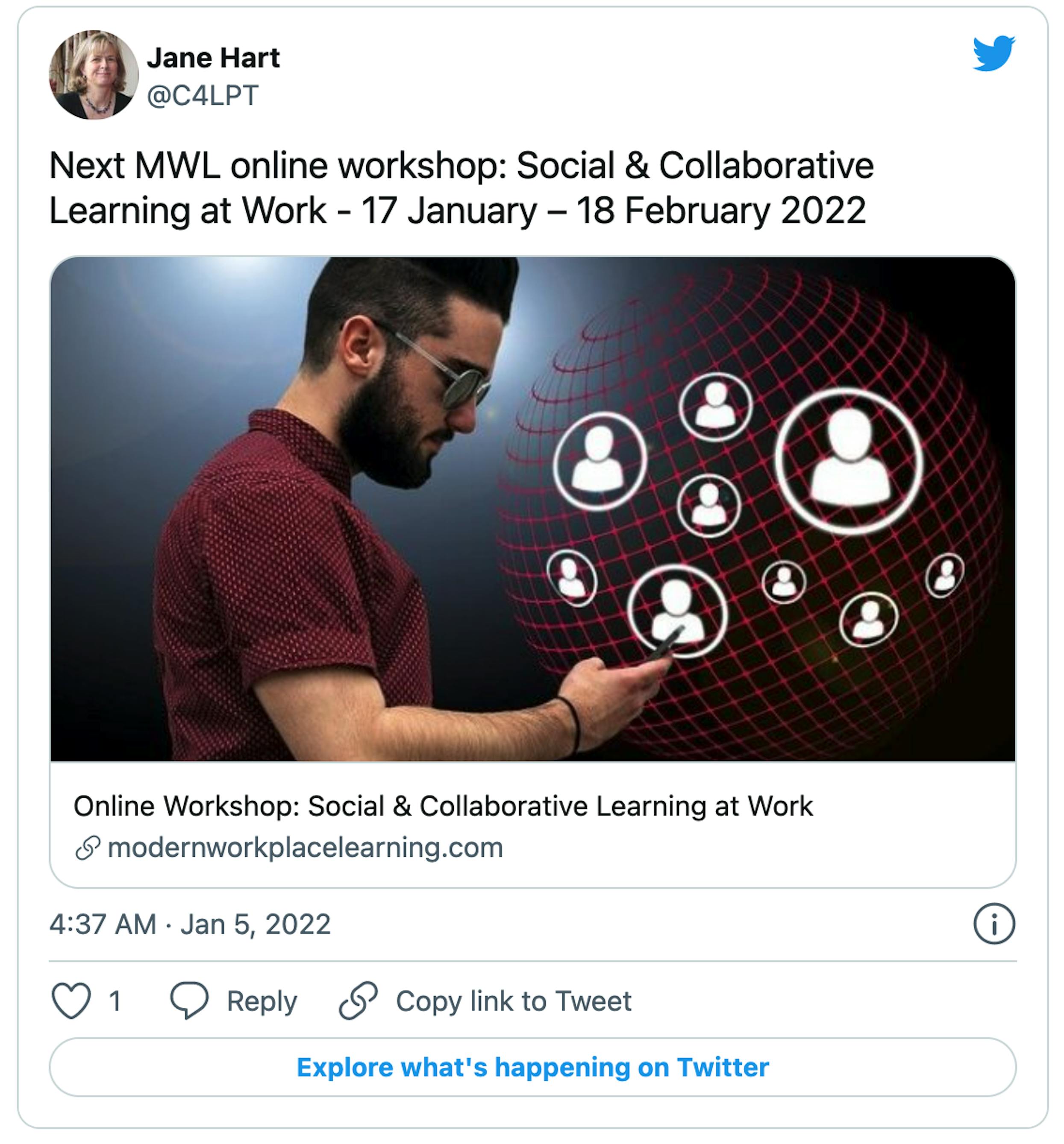 Jane Hart on Twitter
