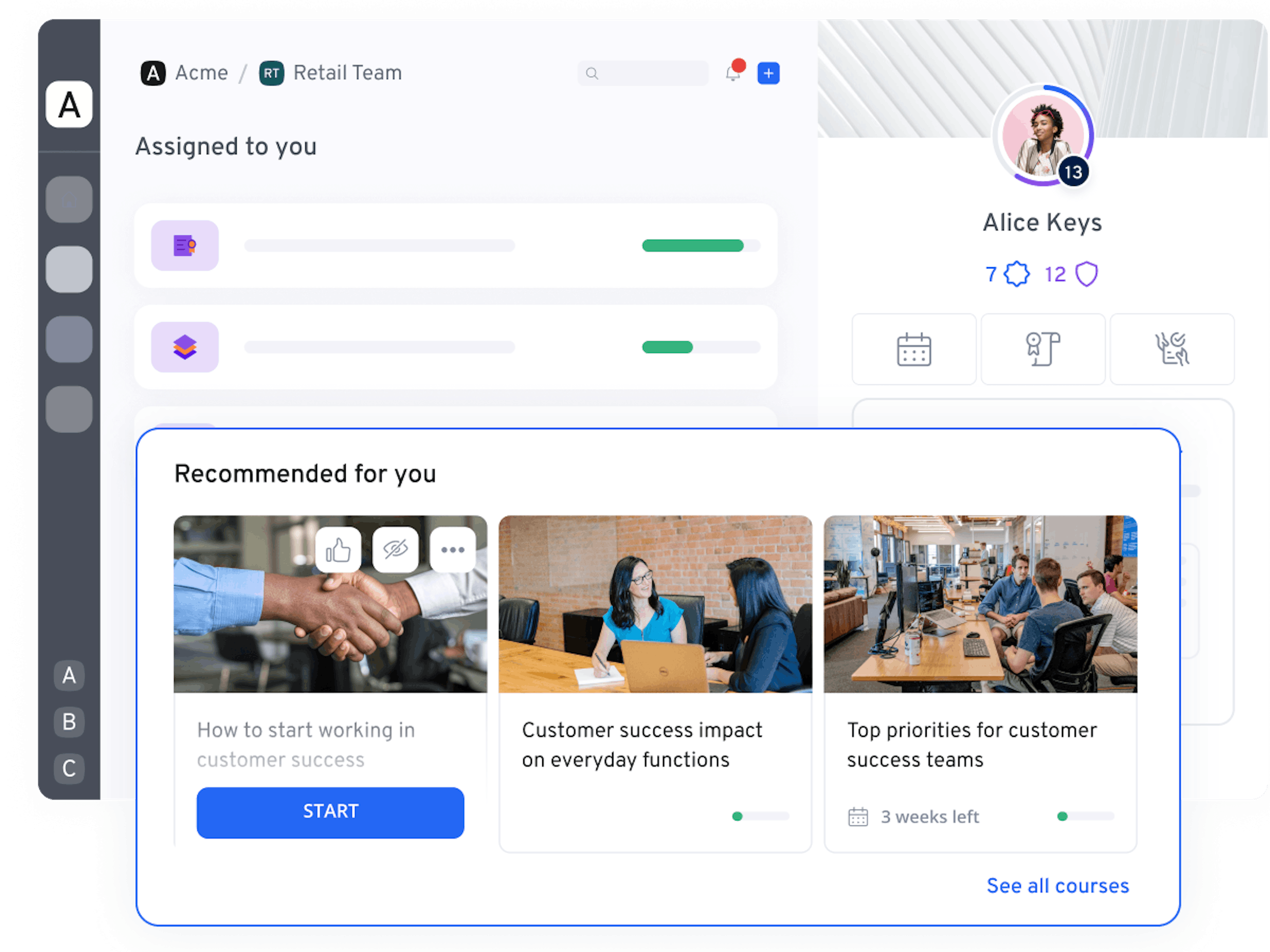 AI recommends personalized content to your learners