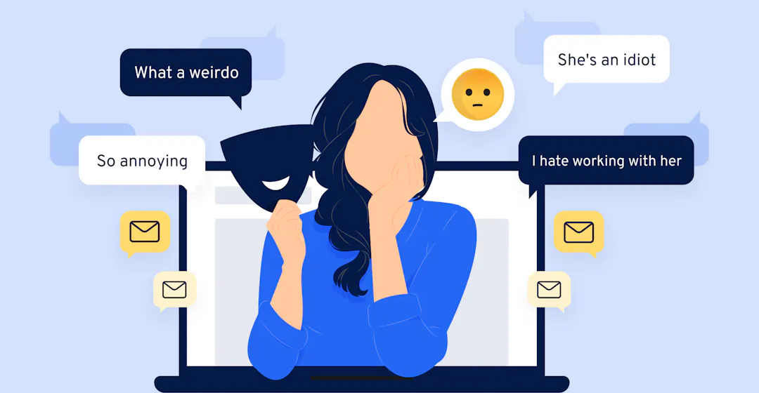 Illustration of a changing workplace culture towards a toxic one