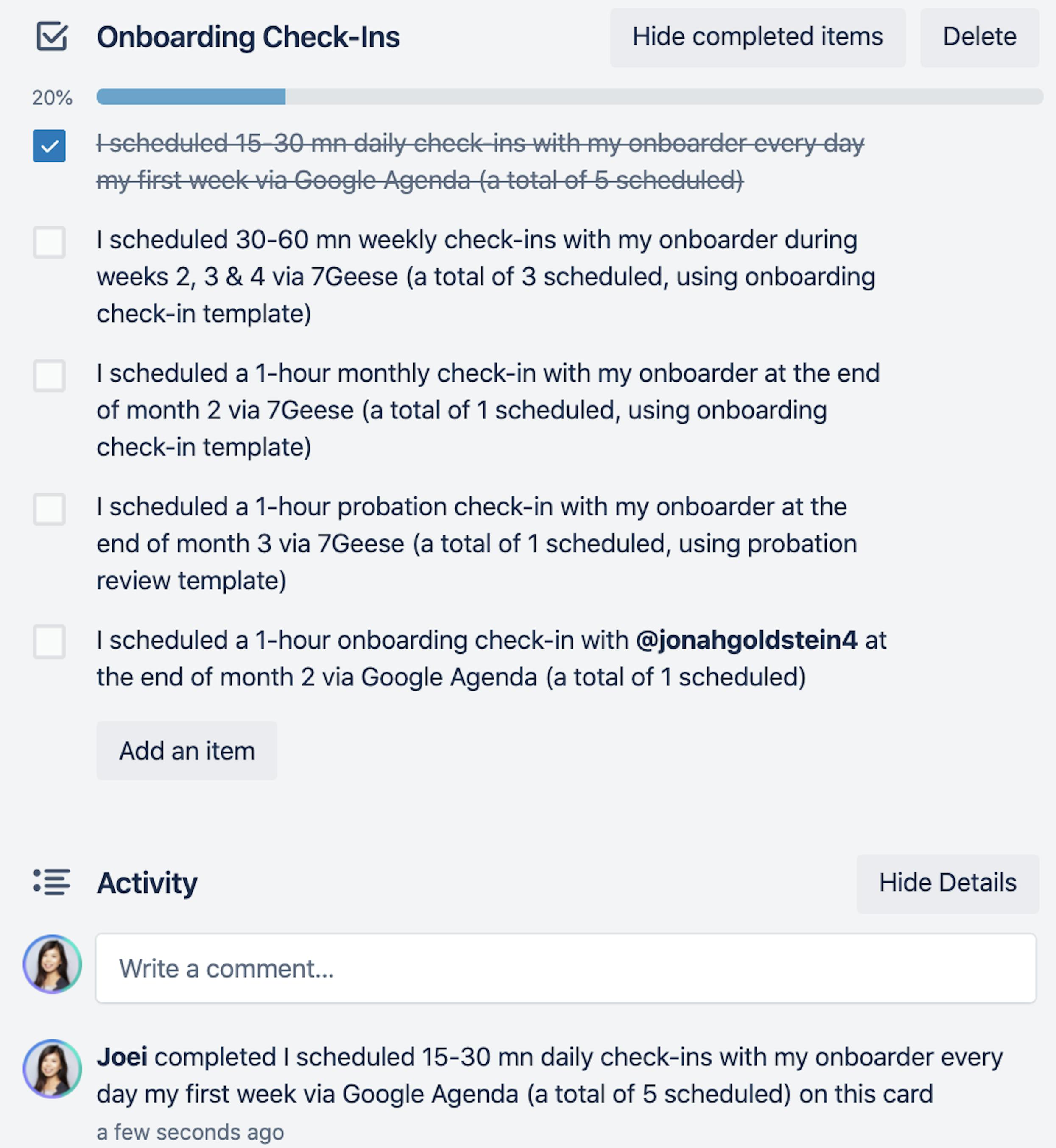 Remote-Onboarding Checkliste