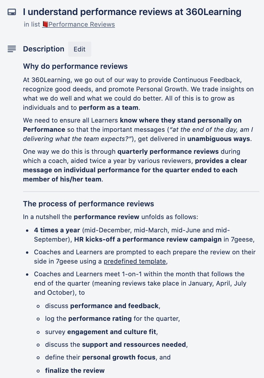 performance review