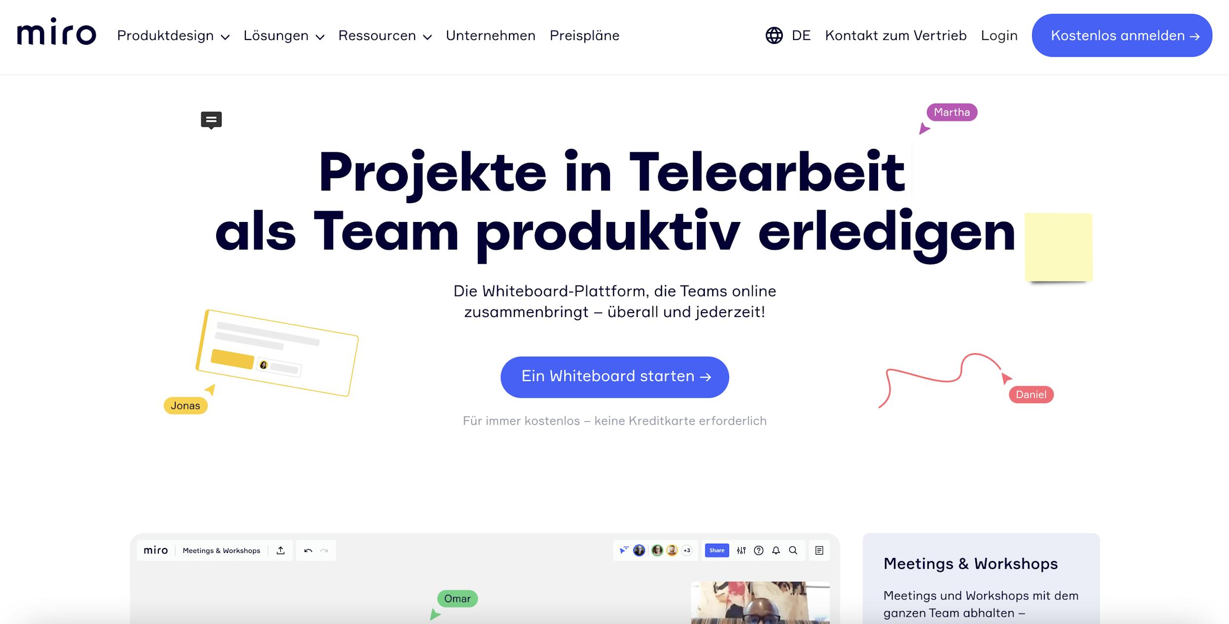 Miro E-Learning-Tool