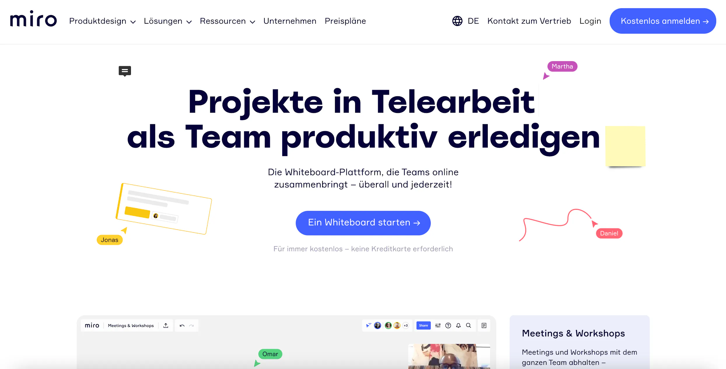 Miro E-Learning-Tool