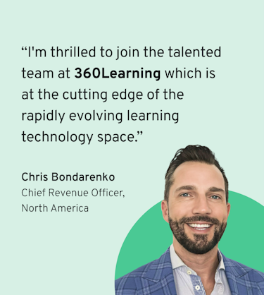 Former Docebo Sales Leader Chris Bondarenko Joins 360Learning as North American Chief Revenue Officer to Accelerate Expansion