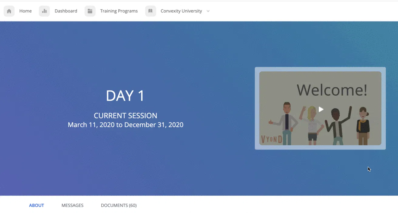 Day 1 onboarding on the platform