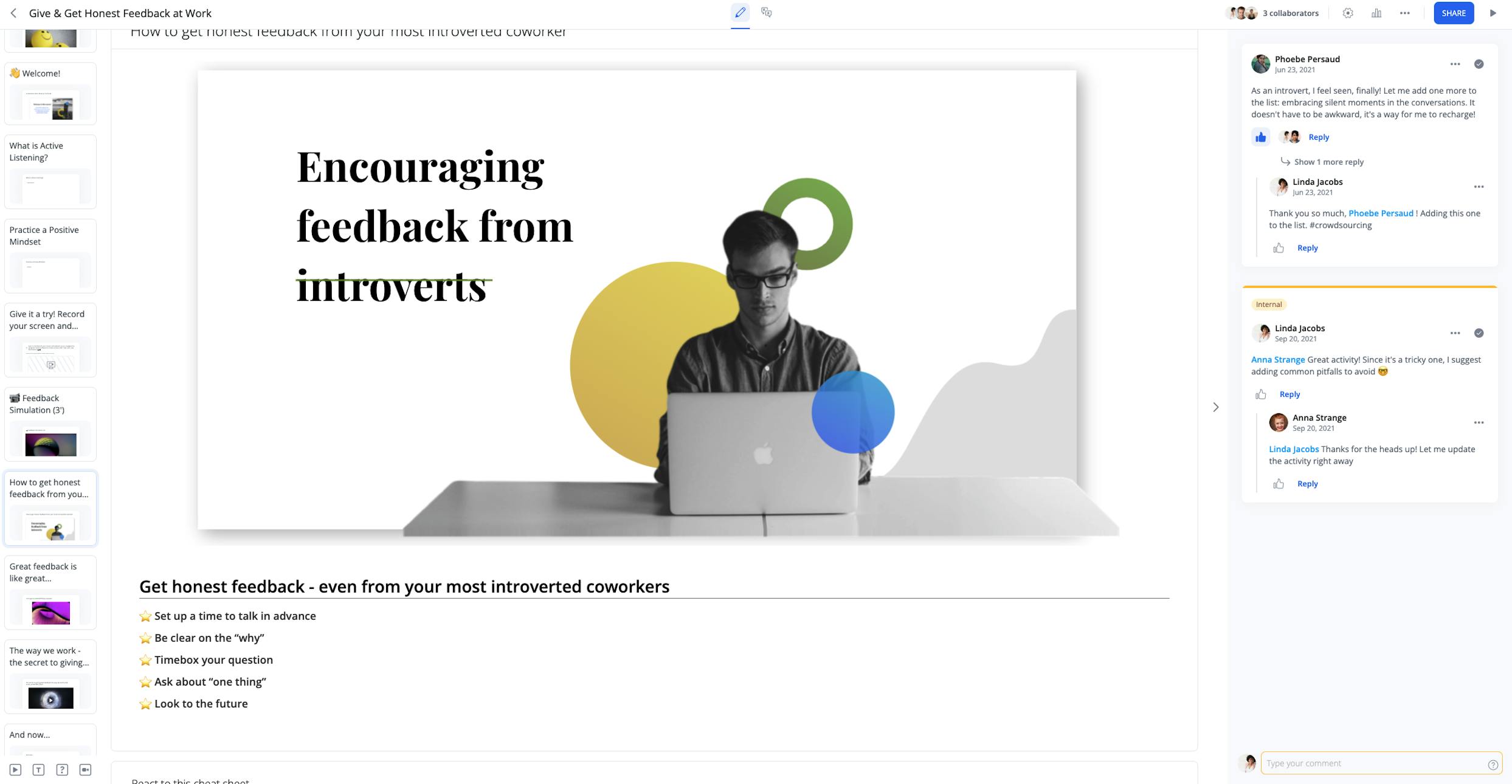 redesigned internal comments