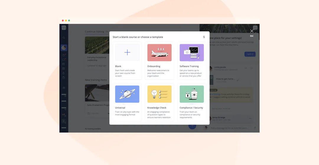 course templates