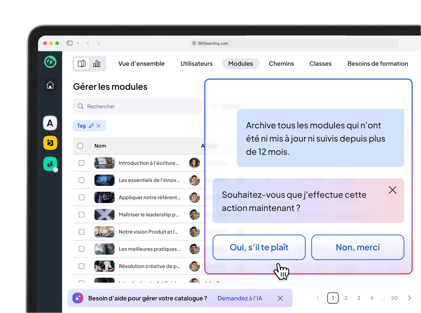 LMS – avec IA agentique