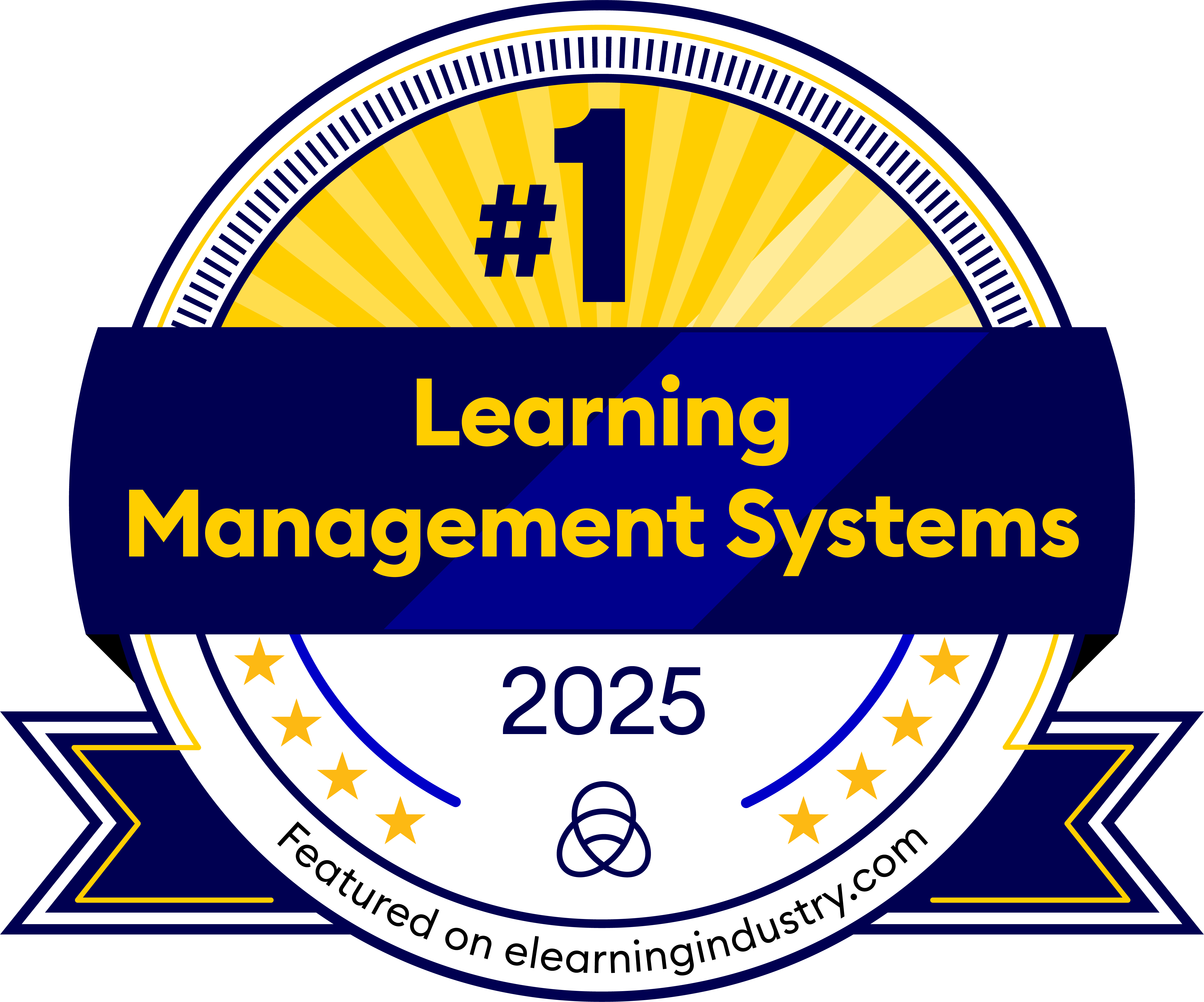 e learning industry #1 learning management system badge - 2025