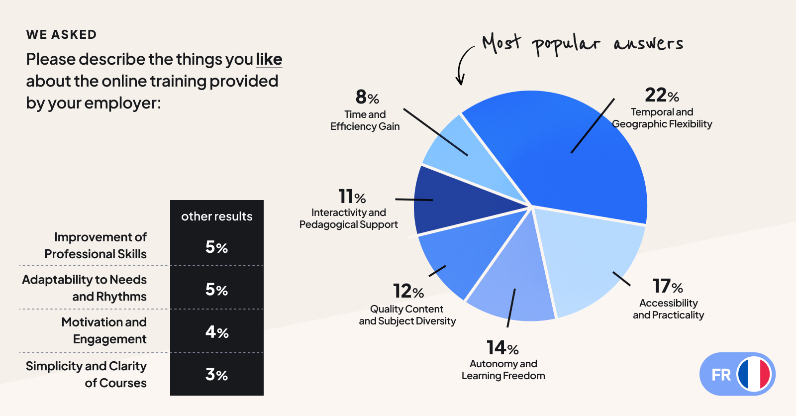 French employees like flexibility of online learning