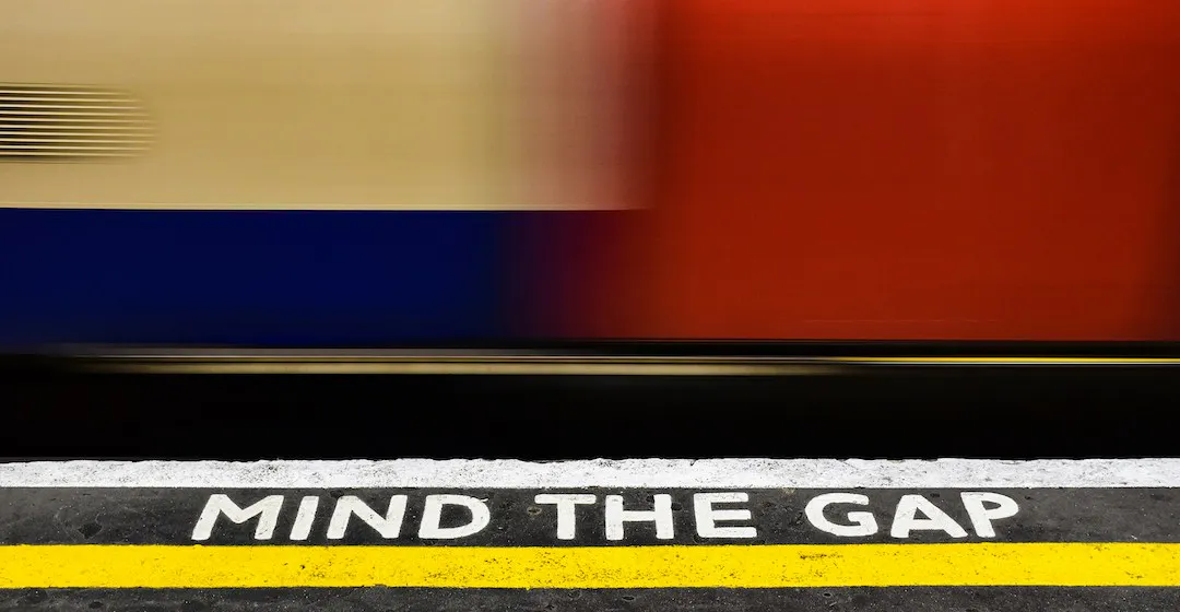 london tube gap representing skills gaps