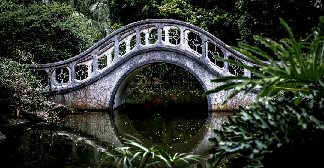 Photo of a small bridge representing collaboration and communication between L&D and finance departments.