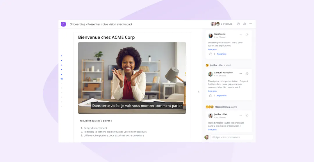 Mise à jour Produit : sous-titres vidéo automatiques, besoins de formation