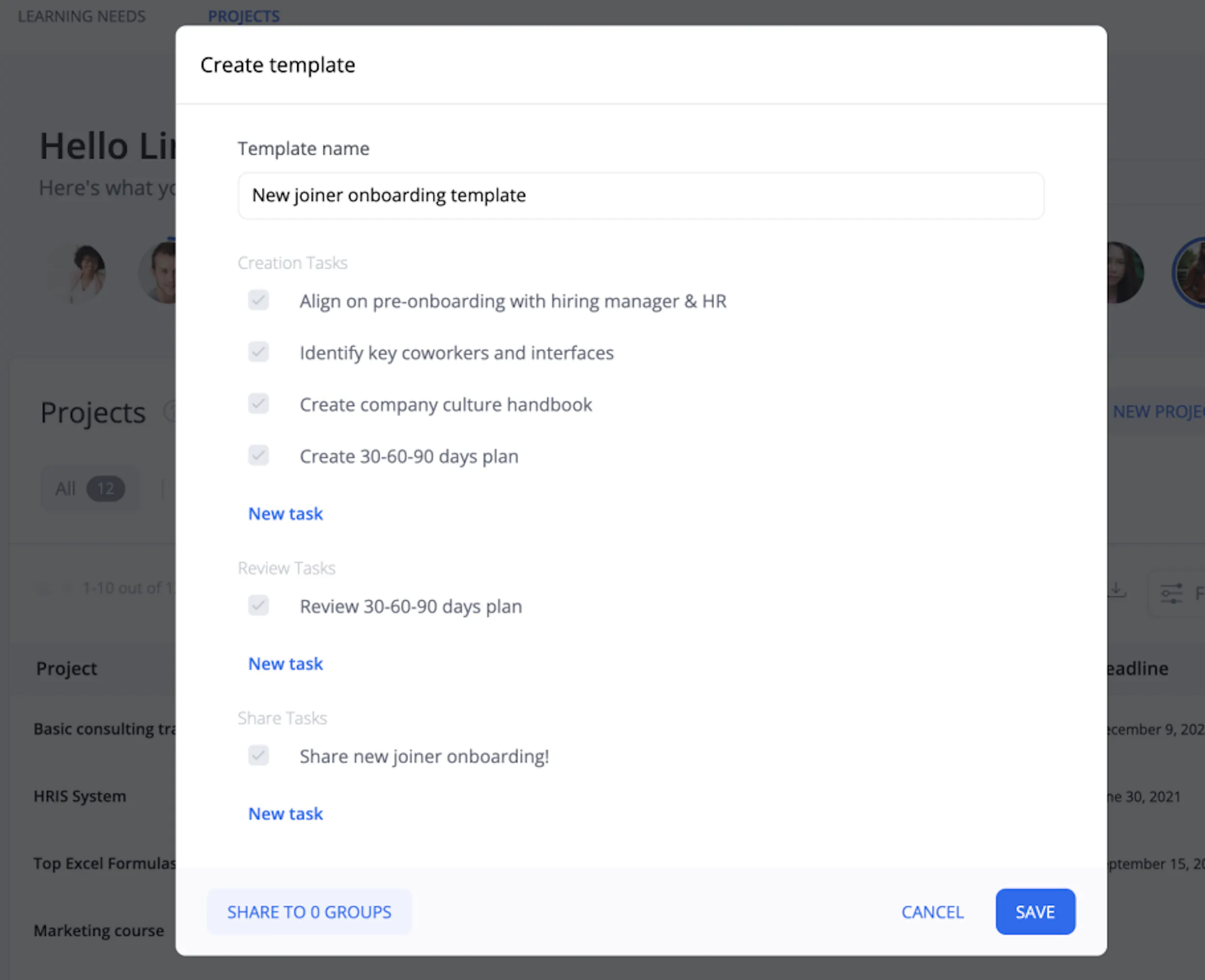 project template