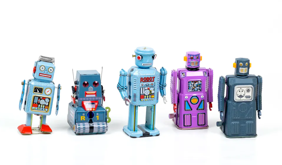 Robots representing AI-assisted soft skills training for employees