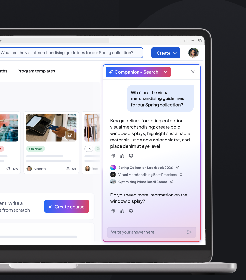 360Learning AI Companion Search Mode