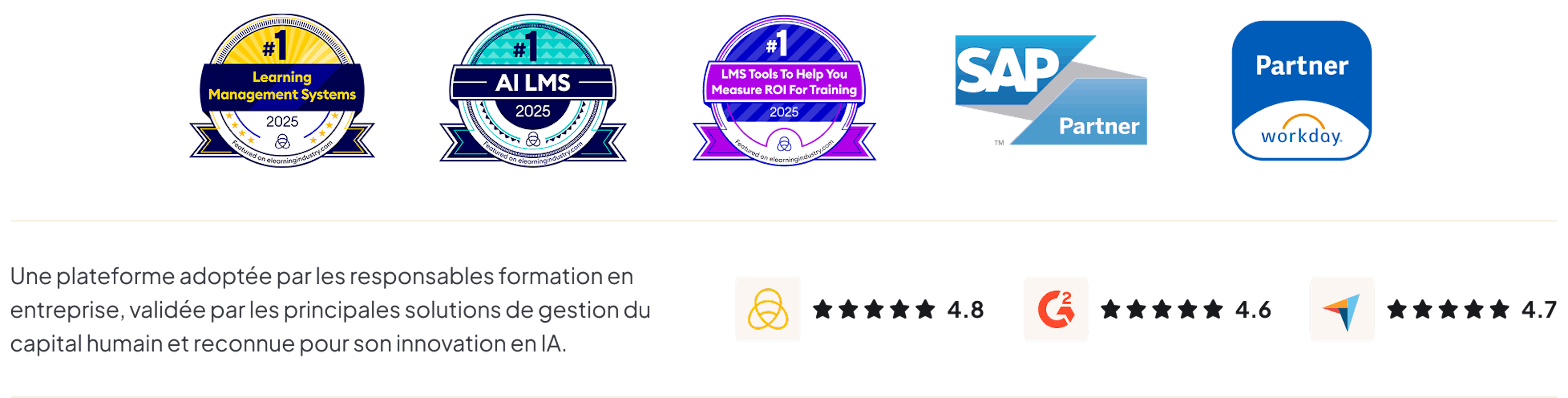 #1 LMS and AI LMS, SAP and Workday Partner