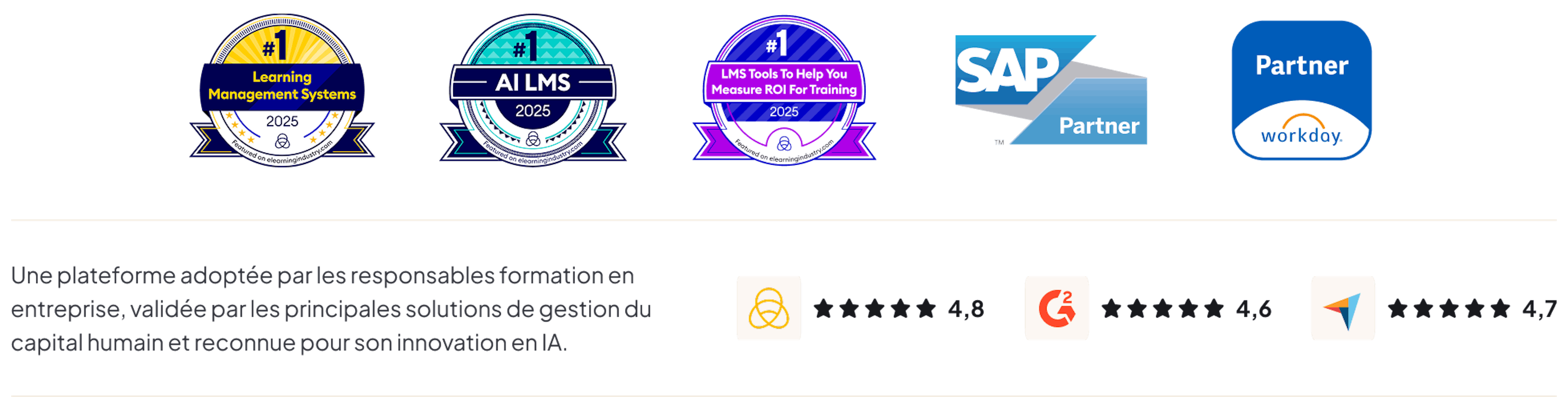 #1 LMS and AI LMS, SAP and Workday Partner