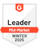 G2 Leader Mid-Market Winter 2025
