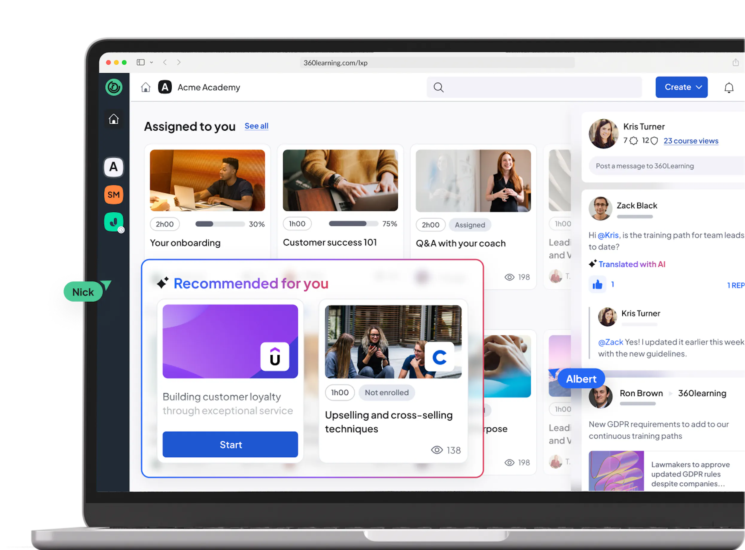 Learning experience platform