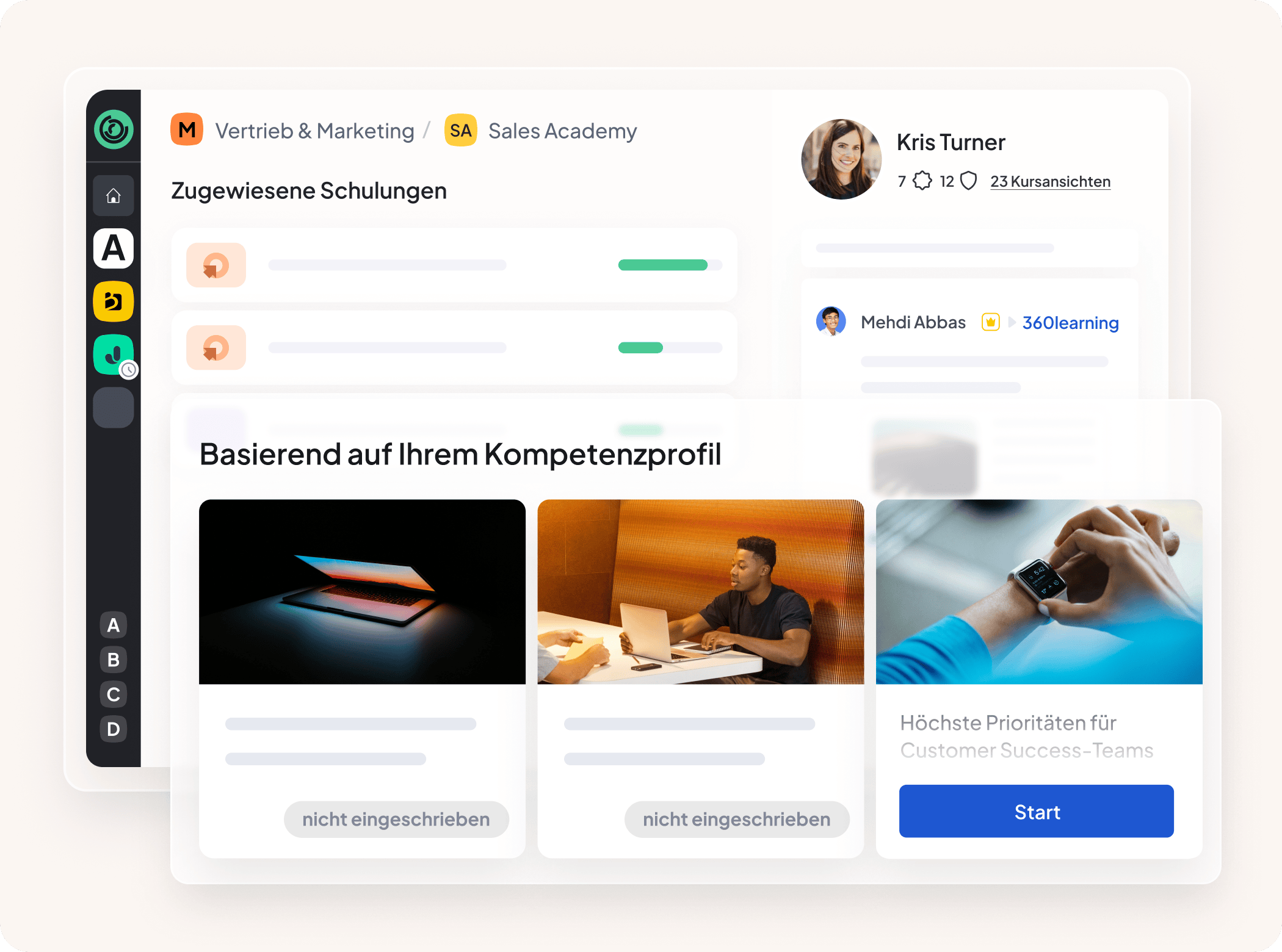 Kursempfehlungen LXP 360Learning