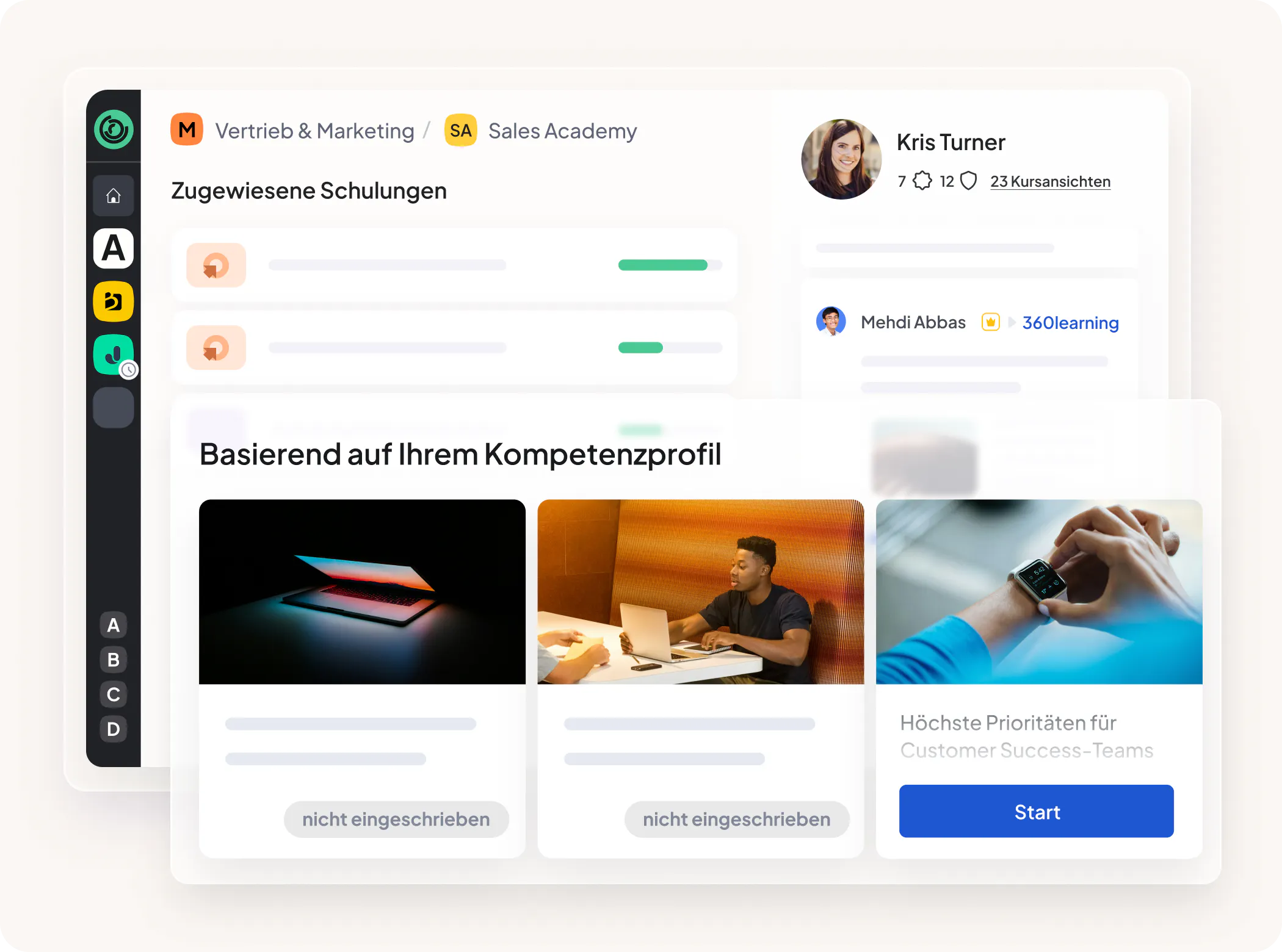 Kursempfehlungen LXP 360Learning