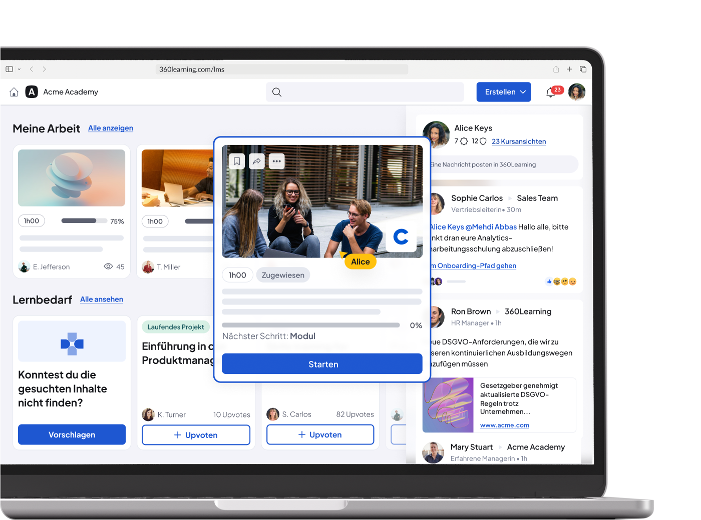Die 360Learning Plattform entdecken