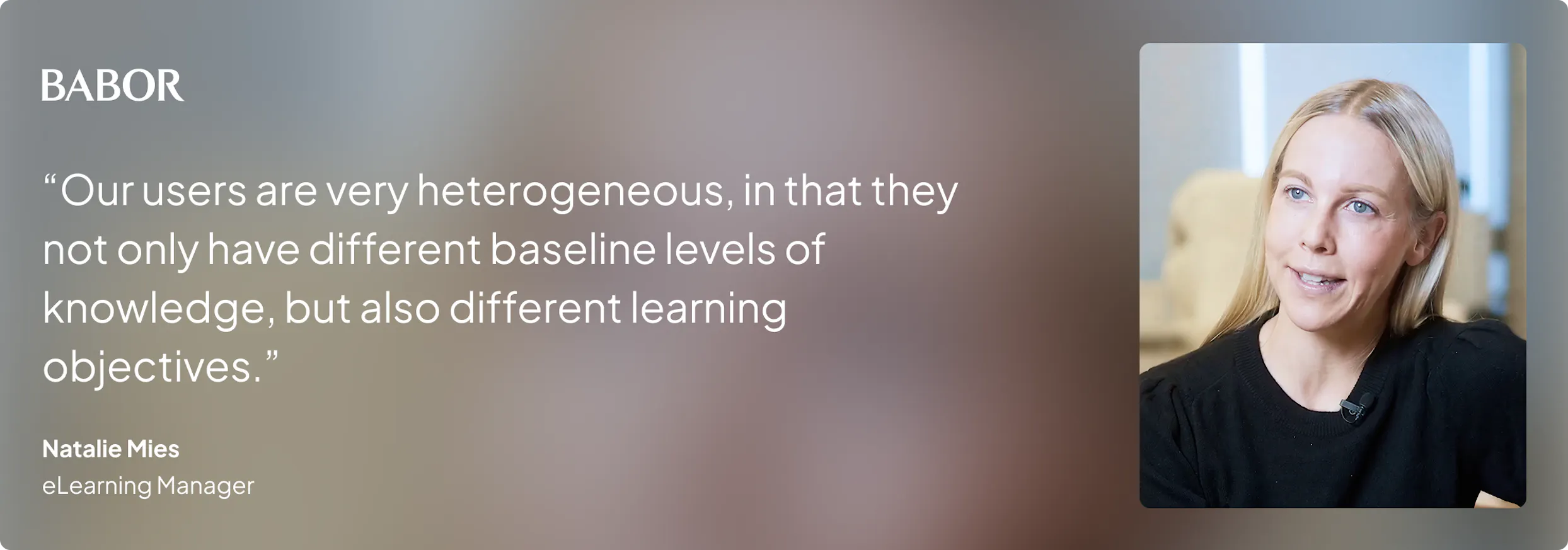 Babor customer quote - Natalie Mies