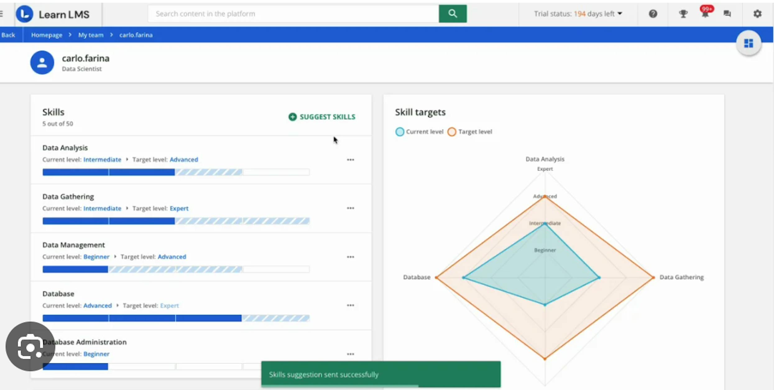 skill-basierte lernplattform docebo
