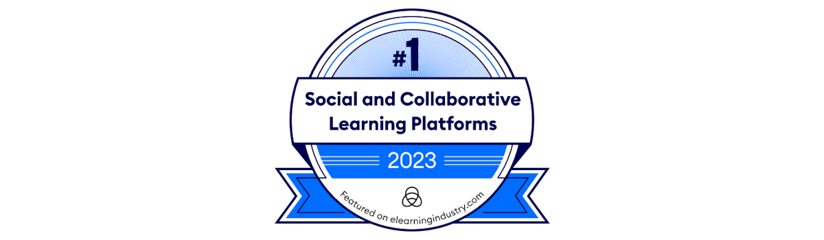 Badge social and collaborative learning platforms 2023 elearning industry