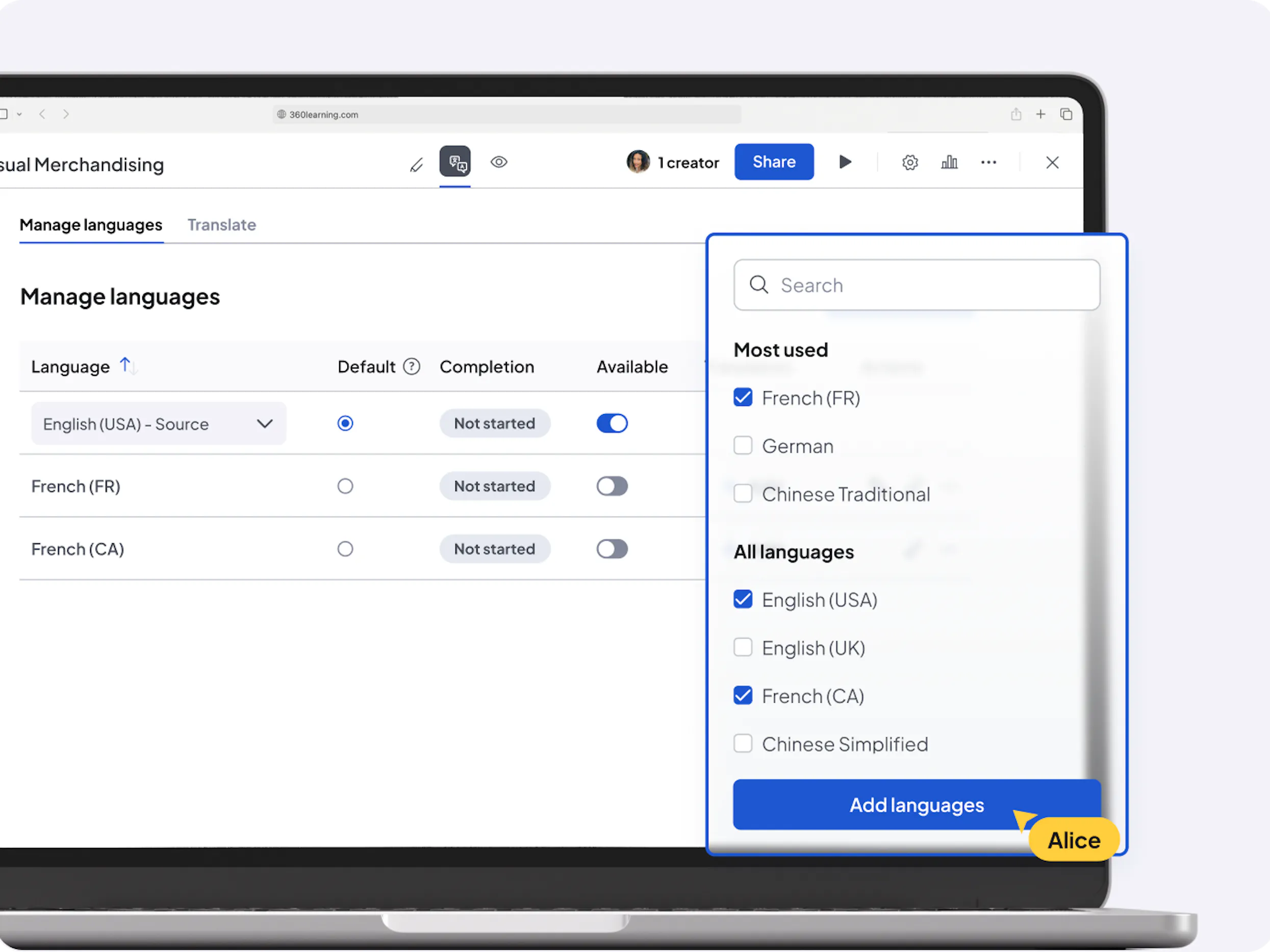Language manager