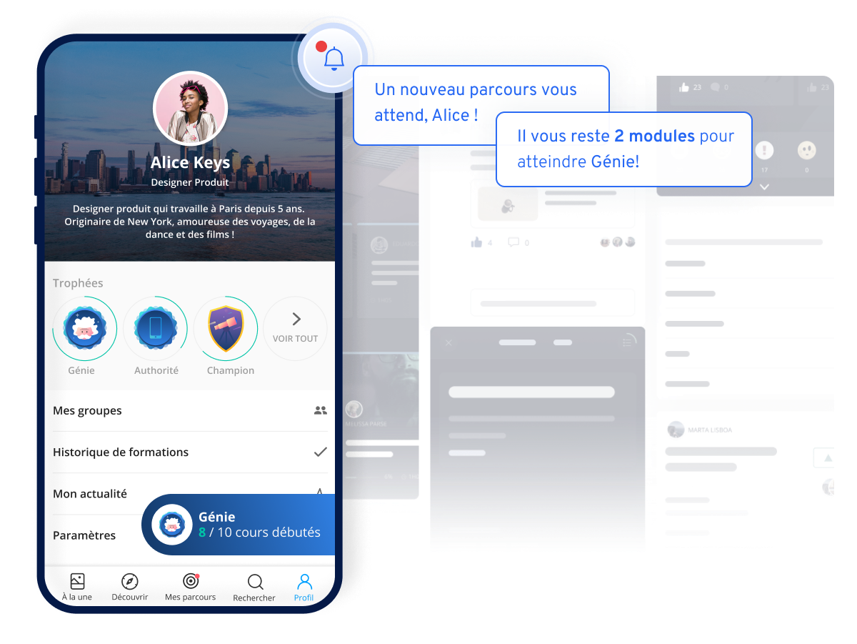 Expérience apprenant unique
