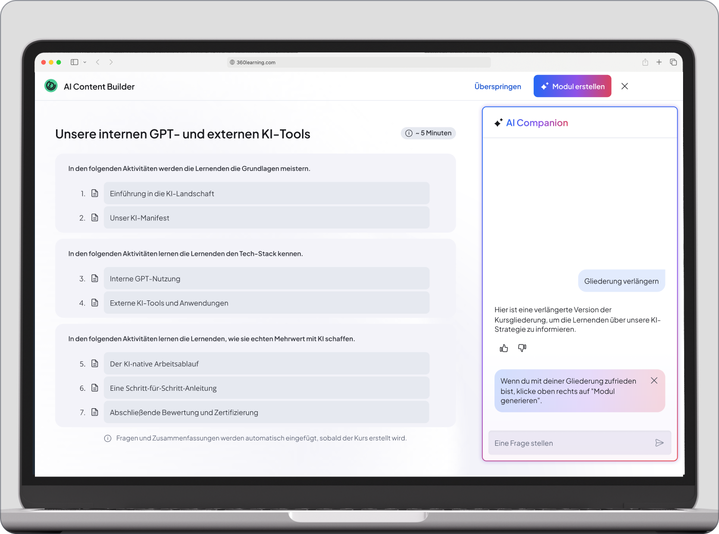 KI Kurserstellung